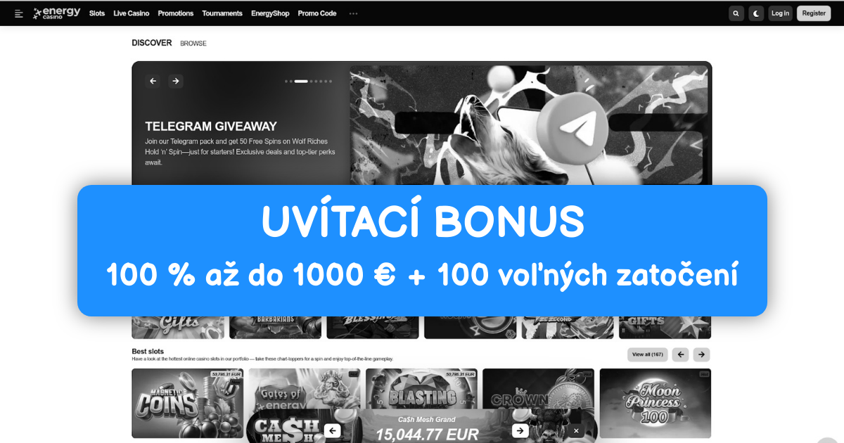 Enegry Casino: Top Sloty na Slovensku